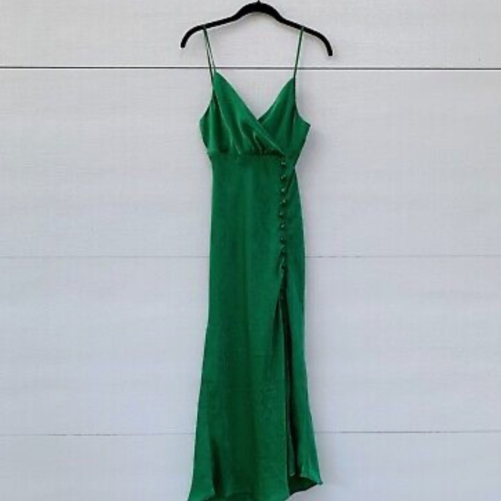 Zara green midi dress